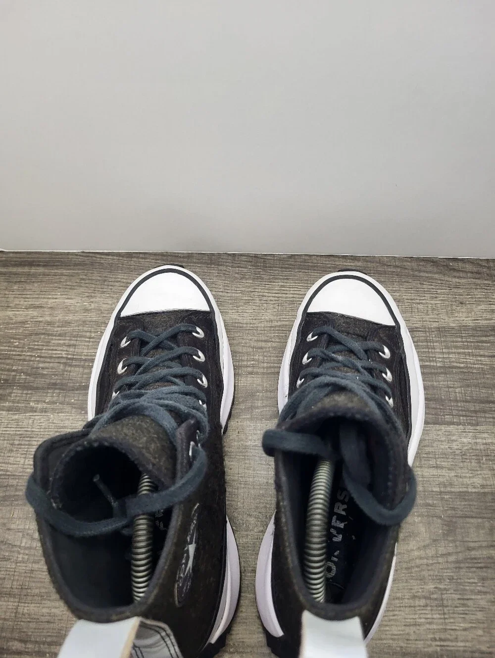 Converse Run Star Hike High Top Black Ice Athletic Sneakers Womens Size 7.5 - Picture 6 of 10